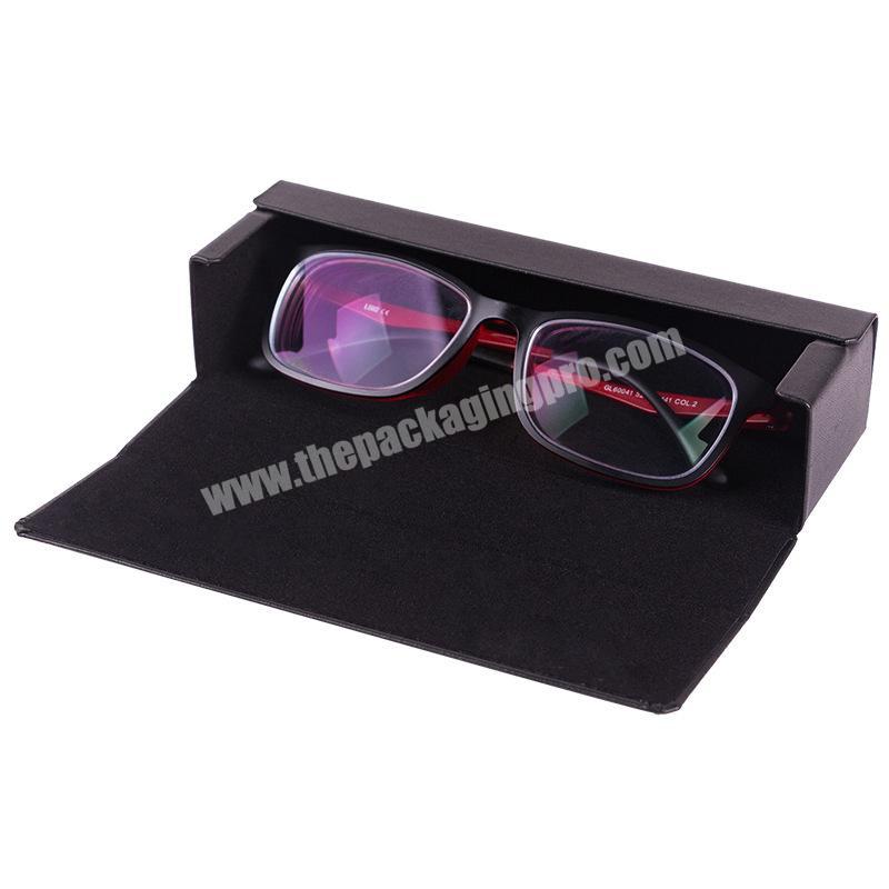 Wholesale Custom Luxury Recyclable Paper Cardboard Suitcase Clamshell Packaging Gift  Sunglasses Boxes Made Silver Foil Logo