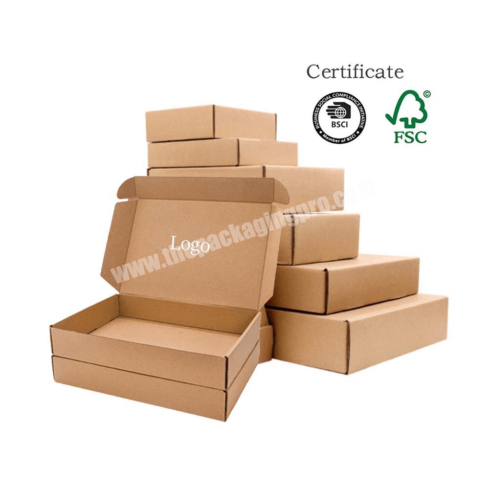 Wholesale Custom Mailer Box Corrugated Box Custom Packing Mailing Brown Kraft Packaging Box Cardboard Shipping