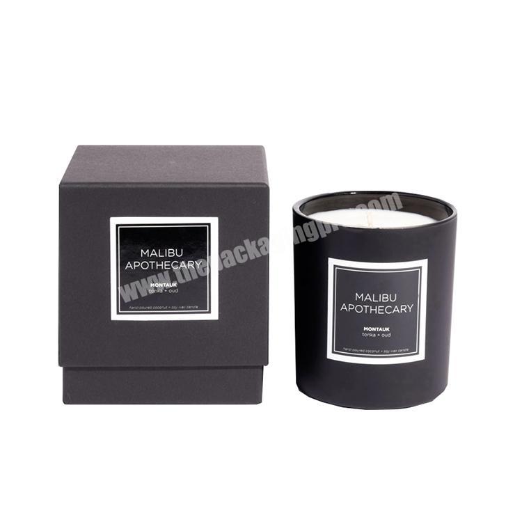 Wholesale Custom Packing Black Candle Box With Logo Printed