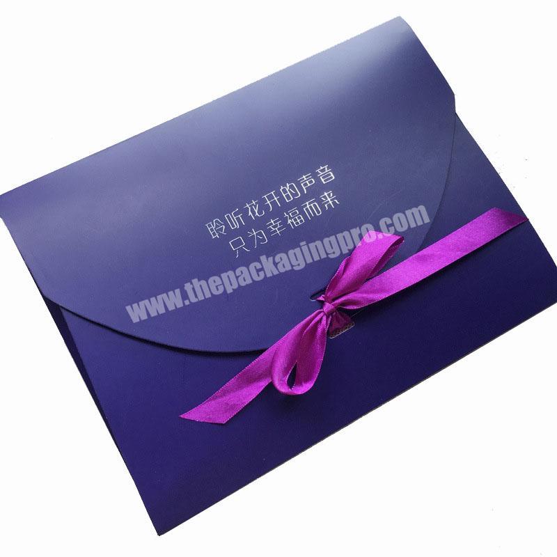 Wholesale Custom Print Logo Matches Fashion E-Commerce Envelope Style Packaging Box