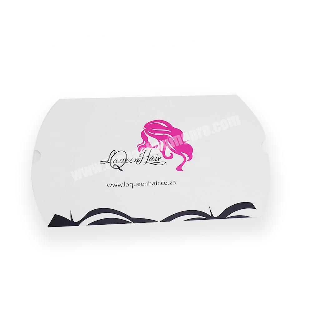 Wholesale Custom Printed Logo hair pillow boxes bundle wig packaging box for hair extension pillow packaging paper box