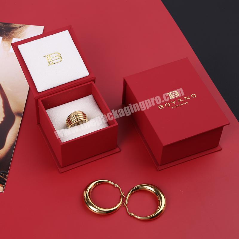 Wholesale Custom logo Luxury Box Jewelry Storage Unique Wedding Gift Cardboard Ring Packaging Box
