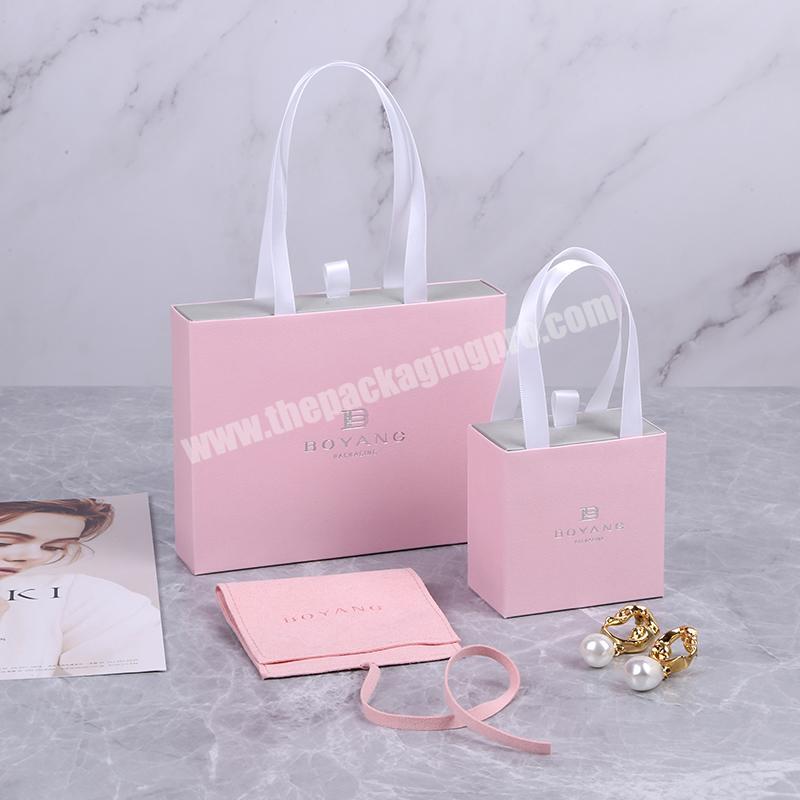 Wholesale Custom logo Luxury Jewelry Storage Small Unique Necklace Pull Out Ring Box Set