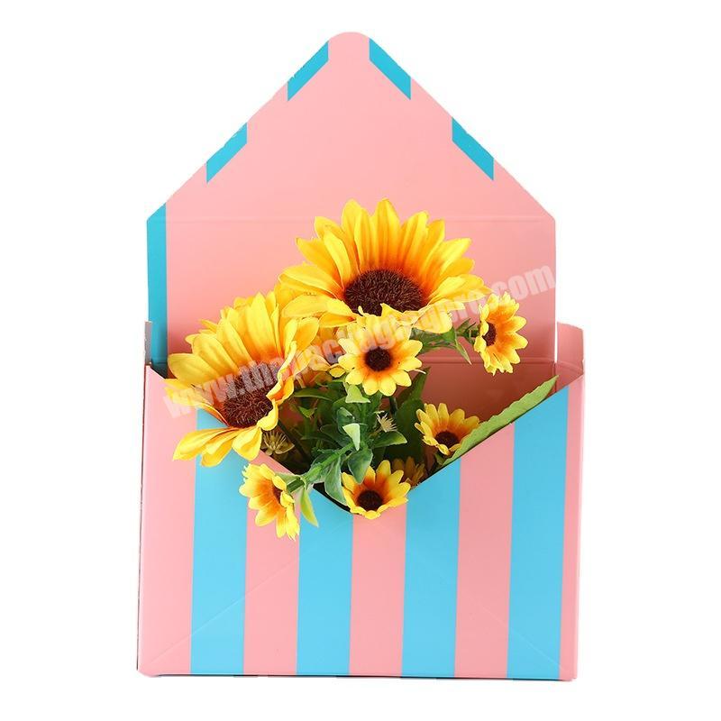 Wholesale Cute Envelope Luxury Wedding Small Unique Custom Design Square Full Colour Printed Flower Gift Boxes With Lids