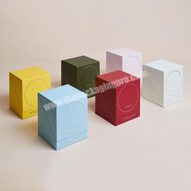 custom Wholesale Eco Friendly Paper Custom Luxury Scented Empty Candles Jars Hexagon Gift Box 