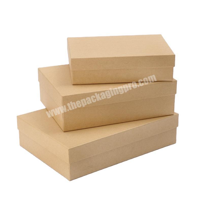 Wholesale Hand Made Custom Design 1300gsm Cardboard Brown Paper Gift Boxes Without Handle For Sweet Gift Shipping