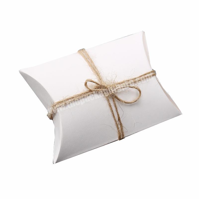 Wholesale Kraft Paper Food Box Candy Christmas Custom Small Pillow Shape Kraft Paper Packaging Box