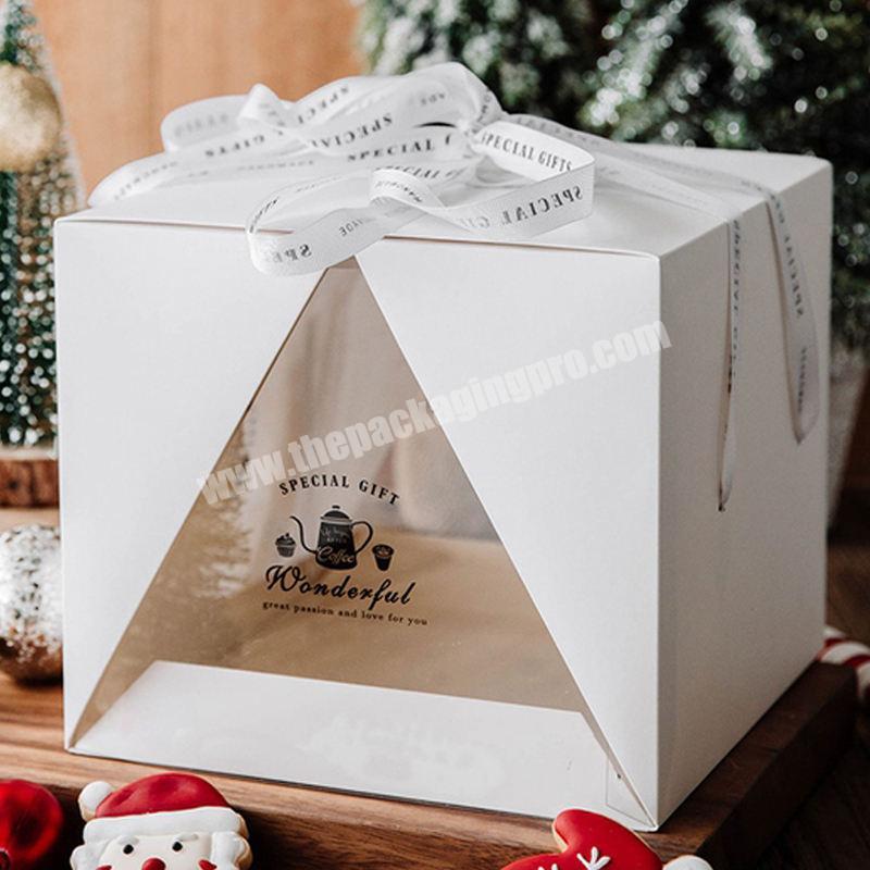 Wholesale Luxury Customized Packaging Box Cardboard Cake Box Rigid Flat Cardboard Gift Box