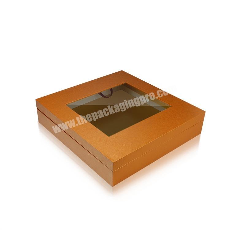 Wholesale Luxury Design Personalized Paper Box With Clear PVC Window Lid For Gift Packaging