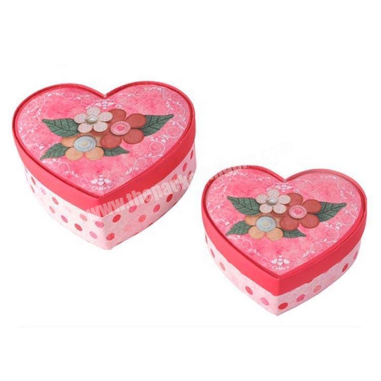 Wholesale Luxury  Heart Shape Wedding Flower Packaging Box