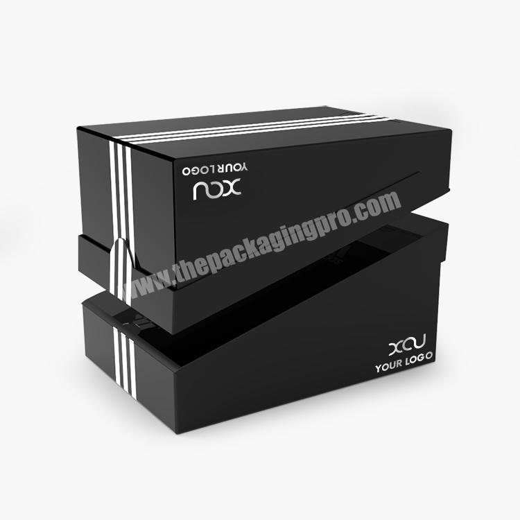 Wholesale Premium Luxury Cardboard Paper Gift Stackable Shoe Box Custom Logo Clear Shoe Box Storage