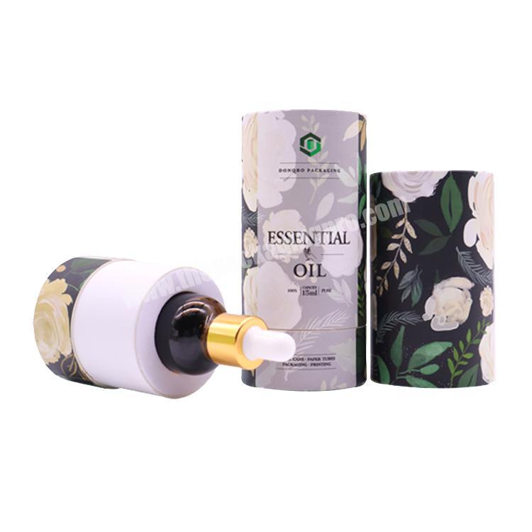 Wholesale Price Luxury Biodegradable 50ml 60ml  Round Paper Cardboard Tube Box For Perfume Bottle Packaging