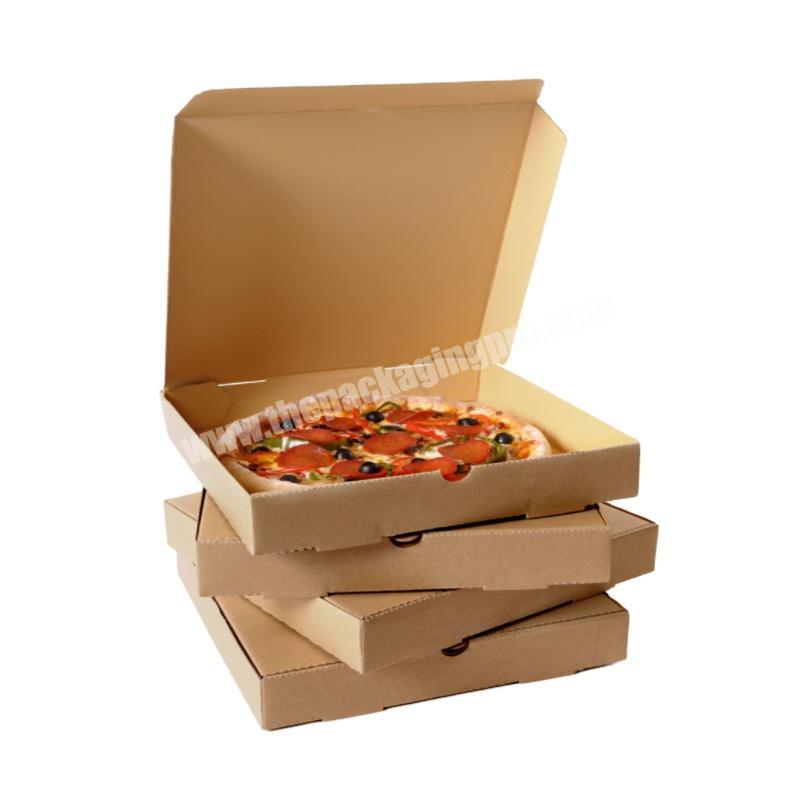 Wholesale corrugated paper food pizza carton box custom printed restaurant takeaway packaging pizza box 10 inch