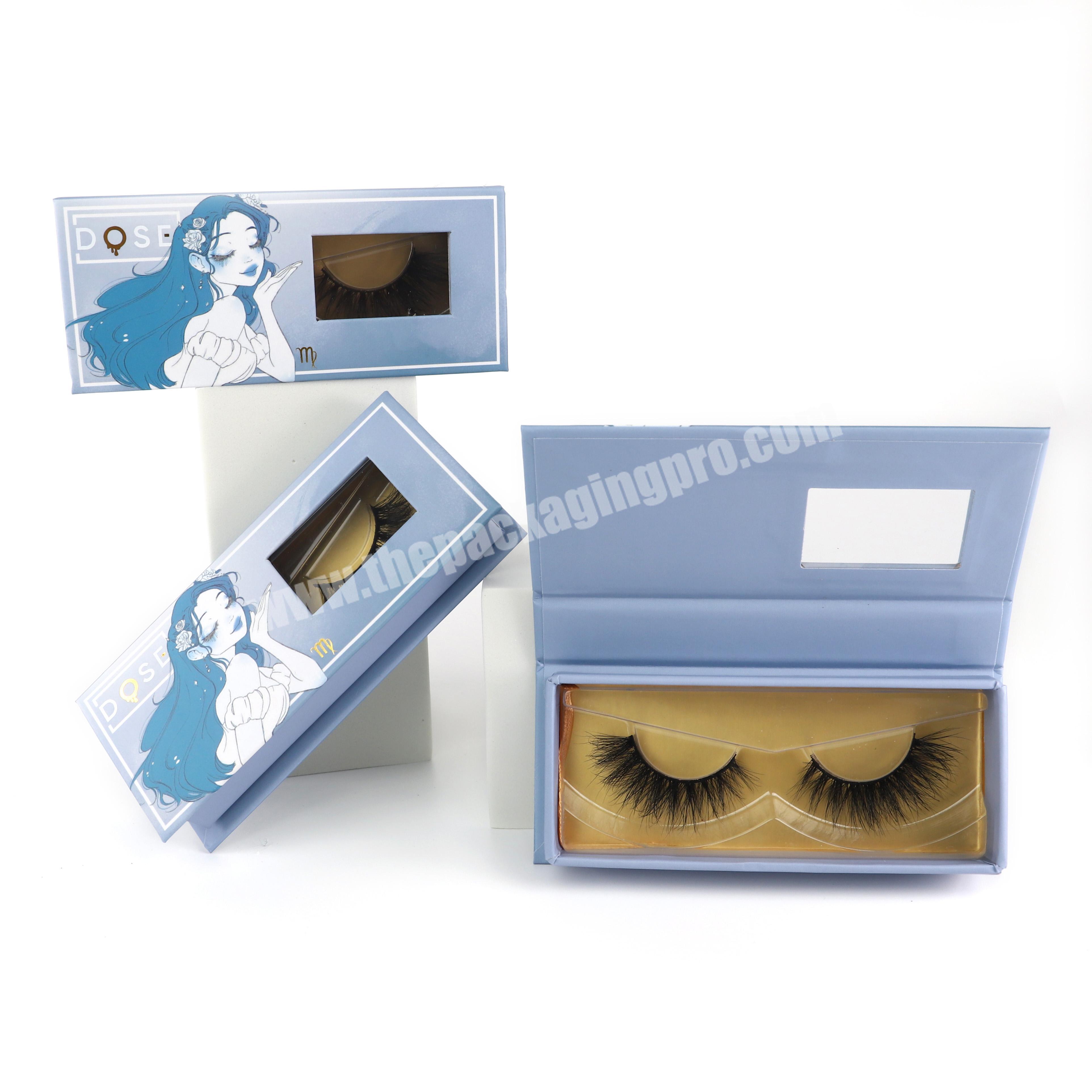 Wholesale custom cardboard paper lash packing gift mink eyelash gift boxes packaging eyelash organizer box
