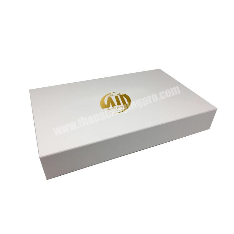 Wholesale custom hot stamping logo printed new design white cardboard box