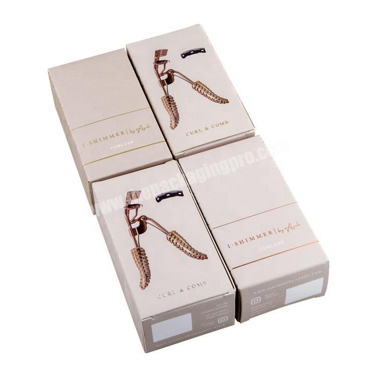 Wholesale custom luxury hot stamping printing curl eyelash paper packaging box