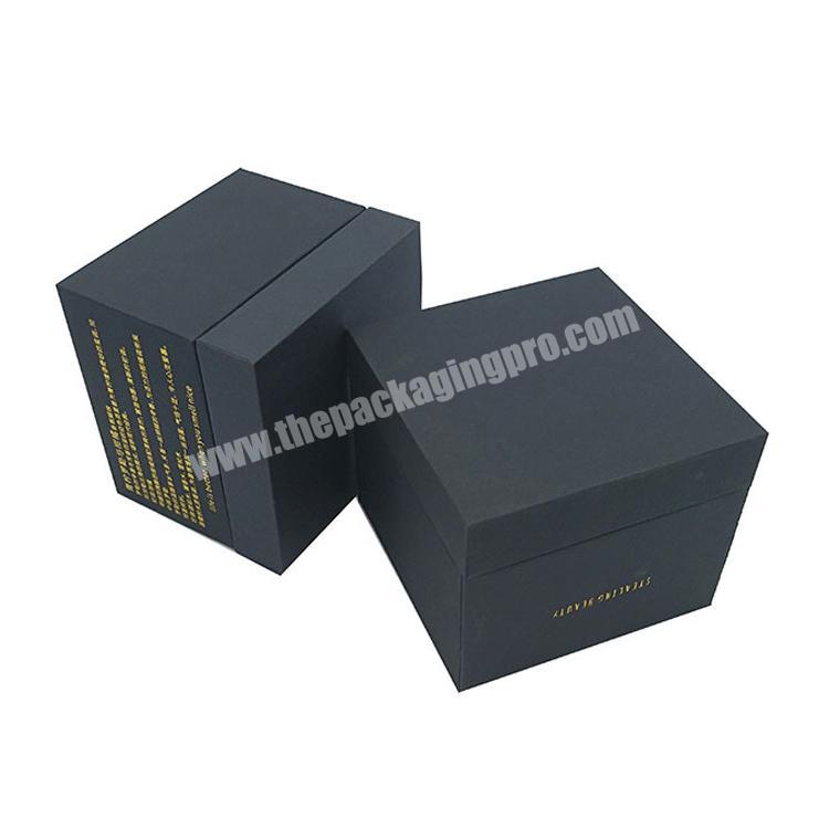 Wholesale custom luxury lid and bottom paper packaging square candle boxes with logo