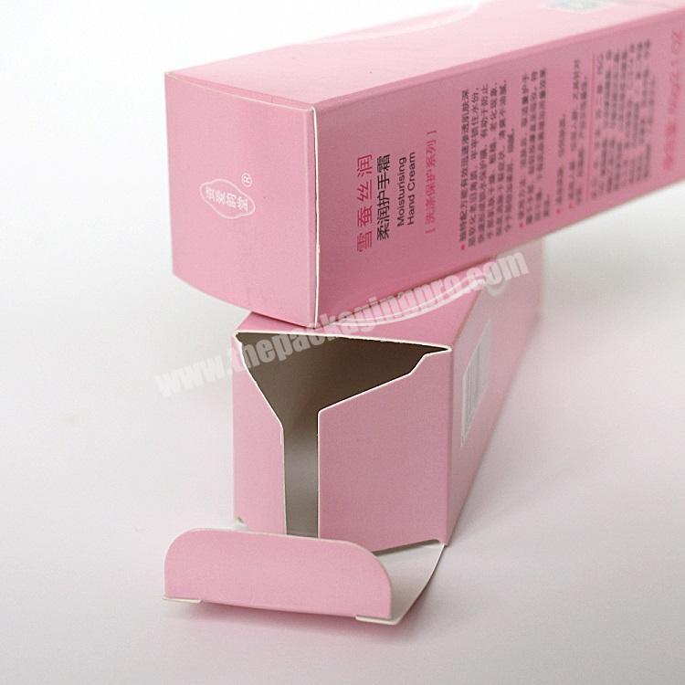 Wholesale custom single copper paper moisturizing lotion packing box