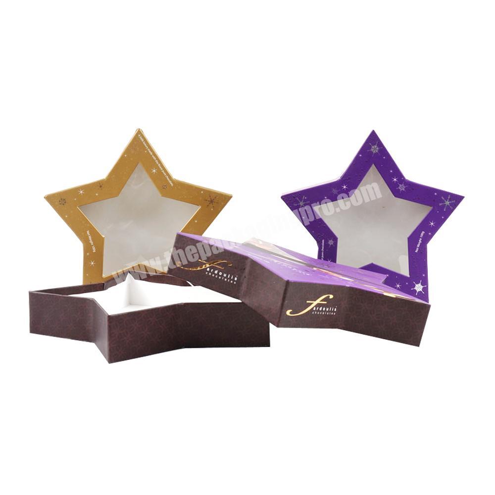 Wholesale custom star shaped love heart shaped creative gift chocolate candy packaging gift box