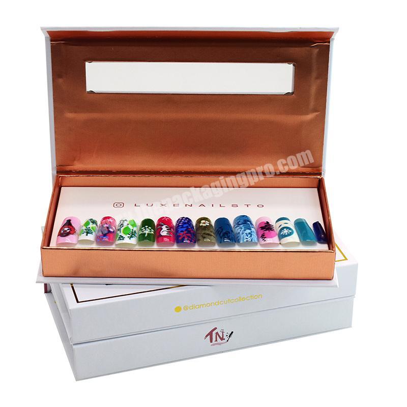 Wholesale customized high-end fashion  nail nail pressing packaging box durable magnetic box