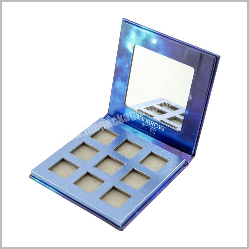 Wholesale customized logo luxury magnetic closed color Korean cosmetics set eye shadow hard packed gift box