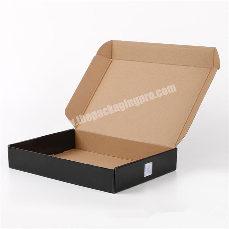 Wholesale high quality custom printed cheap shipping black corrugated box for clothes