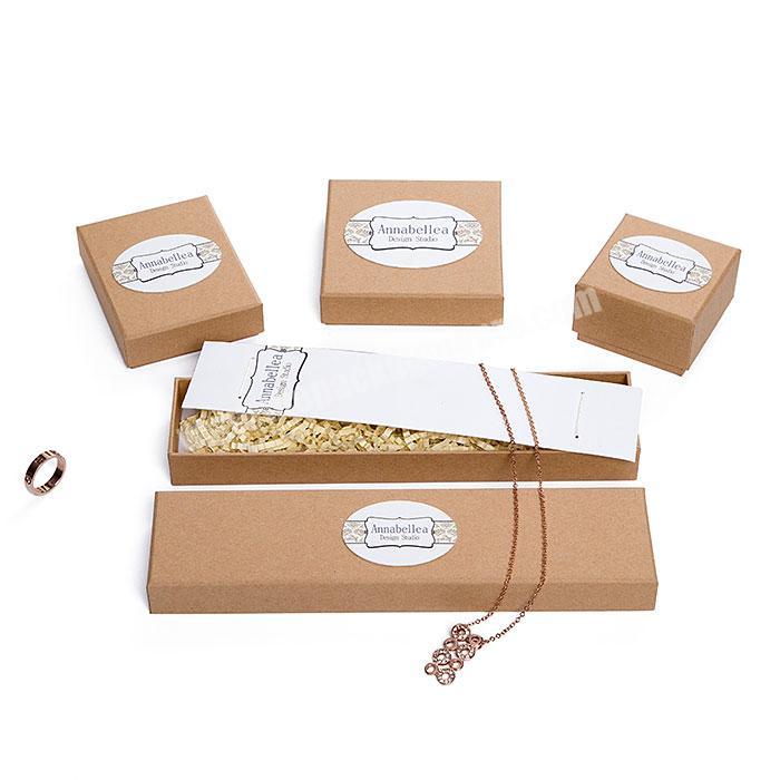 Wholesale jewelry gift packaging eco-friendly brown kraft paper box