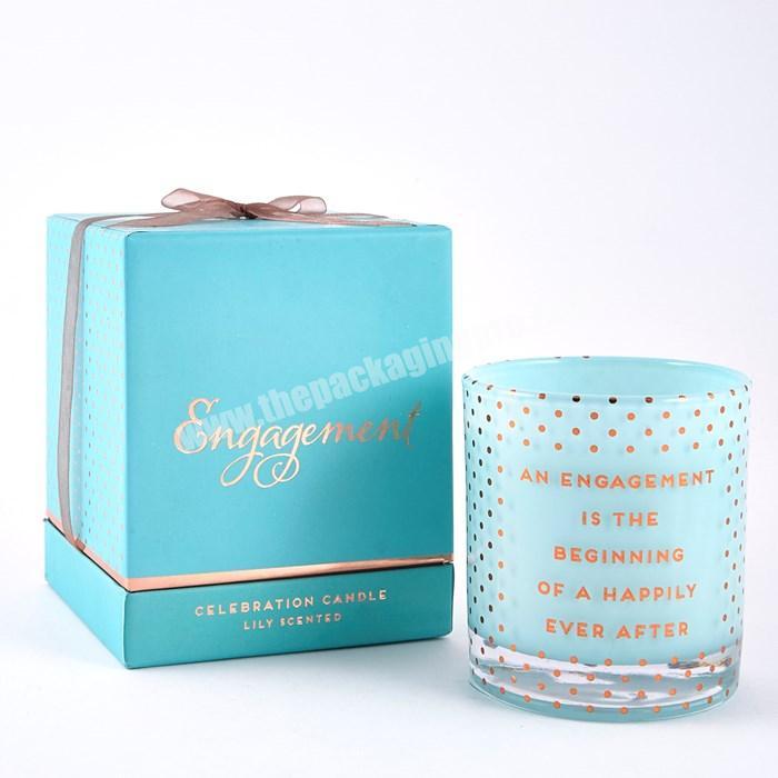 Wholesale luxury handmade jar packaging matt candle decorated box