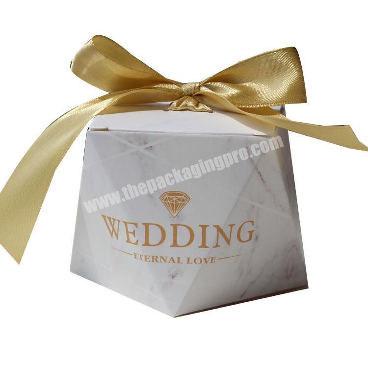 Wholesale luxury party supplies packaging chocolate small box elegant handmade paper new design wedding dragee box