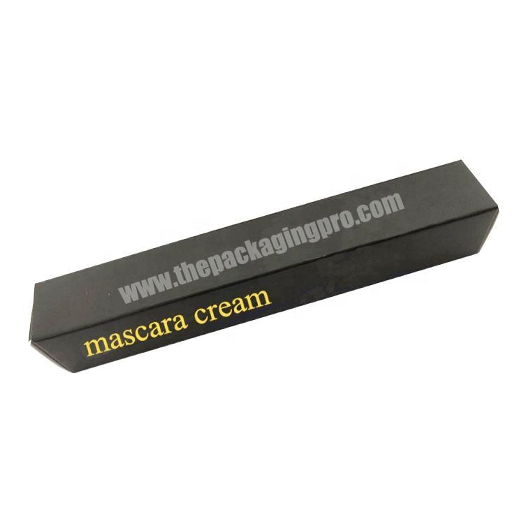 Wholesale mascara cream white card cosmetics paper box packaging with custom logo