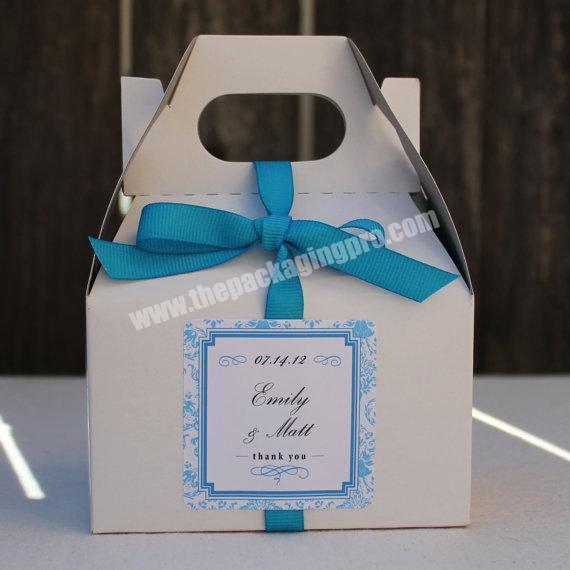 Wholesale price custom paper  box wedding favors bride gift box with ribbon