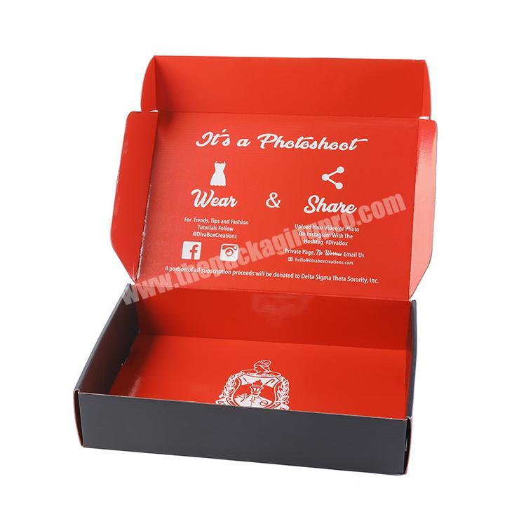 personalize Wholesale printed logo recycled customized craft mailer shipping delivery box for clothing