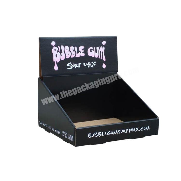 Wholesale promotional pop cardboard display box candy bar shelf ready packaging paper counter top display boxes