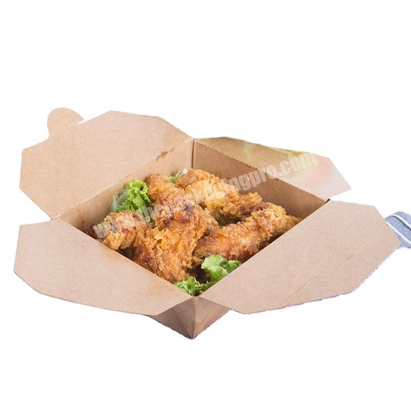 Wholesale restaurant food takeaway box custom printed eco-friendly disposable paper food box packaging takeaway