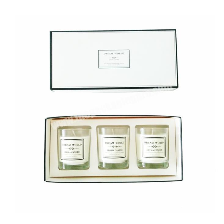 Wholesale white rigid  candle packaging box with holders