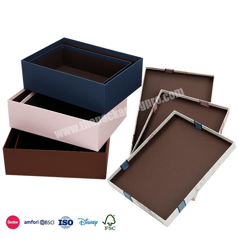 World Best Selling Products Fresh and elegant design with bow embellishment gift box heaven and earth cover