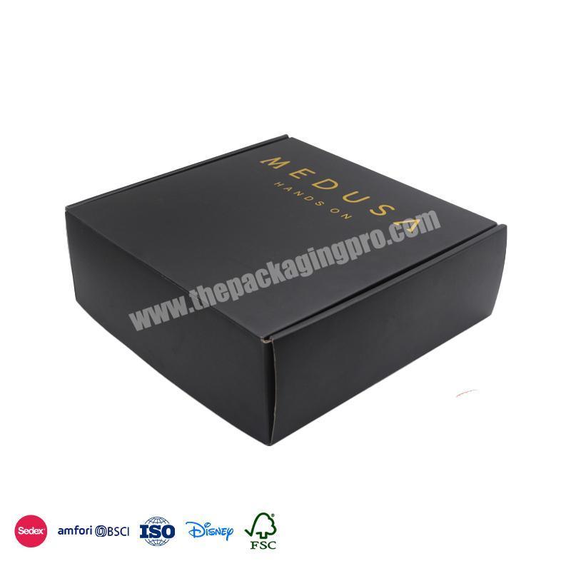World Best Selling Products Pink and black optional with bronzing font logo custom clothing packaging box