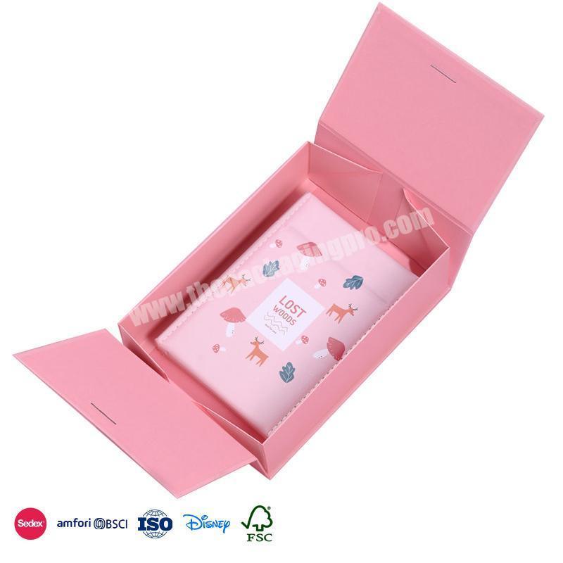 World Best Selling Products Solid color double-sided flip cover with ribbon in the middle fold candy boxes