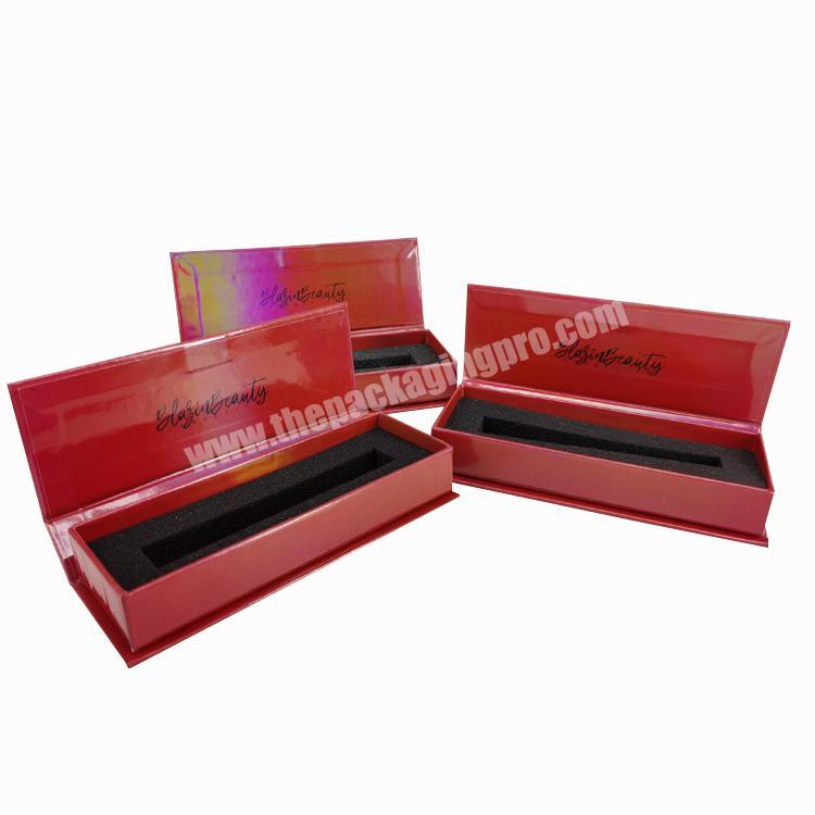 Custom Printed Magnet Holographic Lip Gloss Gift Packaging Box