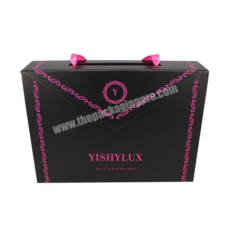 Yilucai Custom Purse Design Hair Packaging Box With Handle