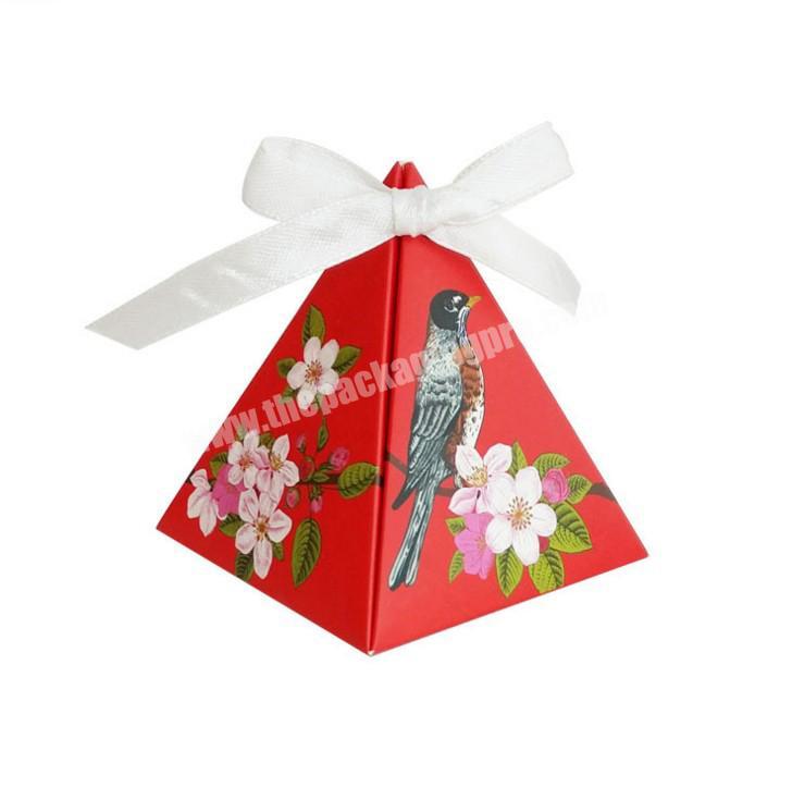 Yilucai Gorgeous Pyram 3D Candy Box Chinese flowers birds Wedding Confectionery Boxes