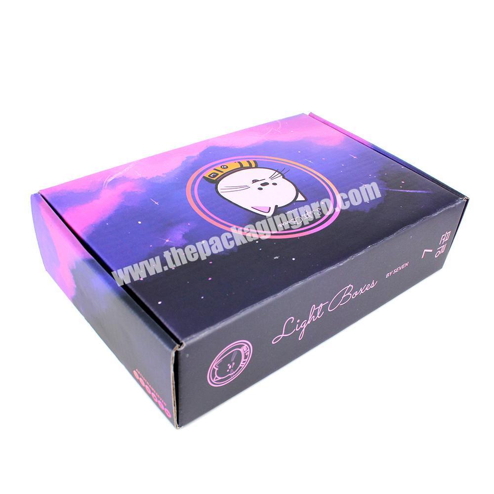 Yilucai custom design retail box Purple Foldable Mailing Packaging