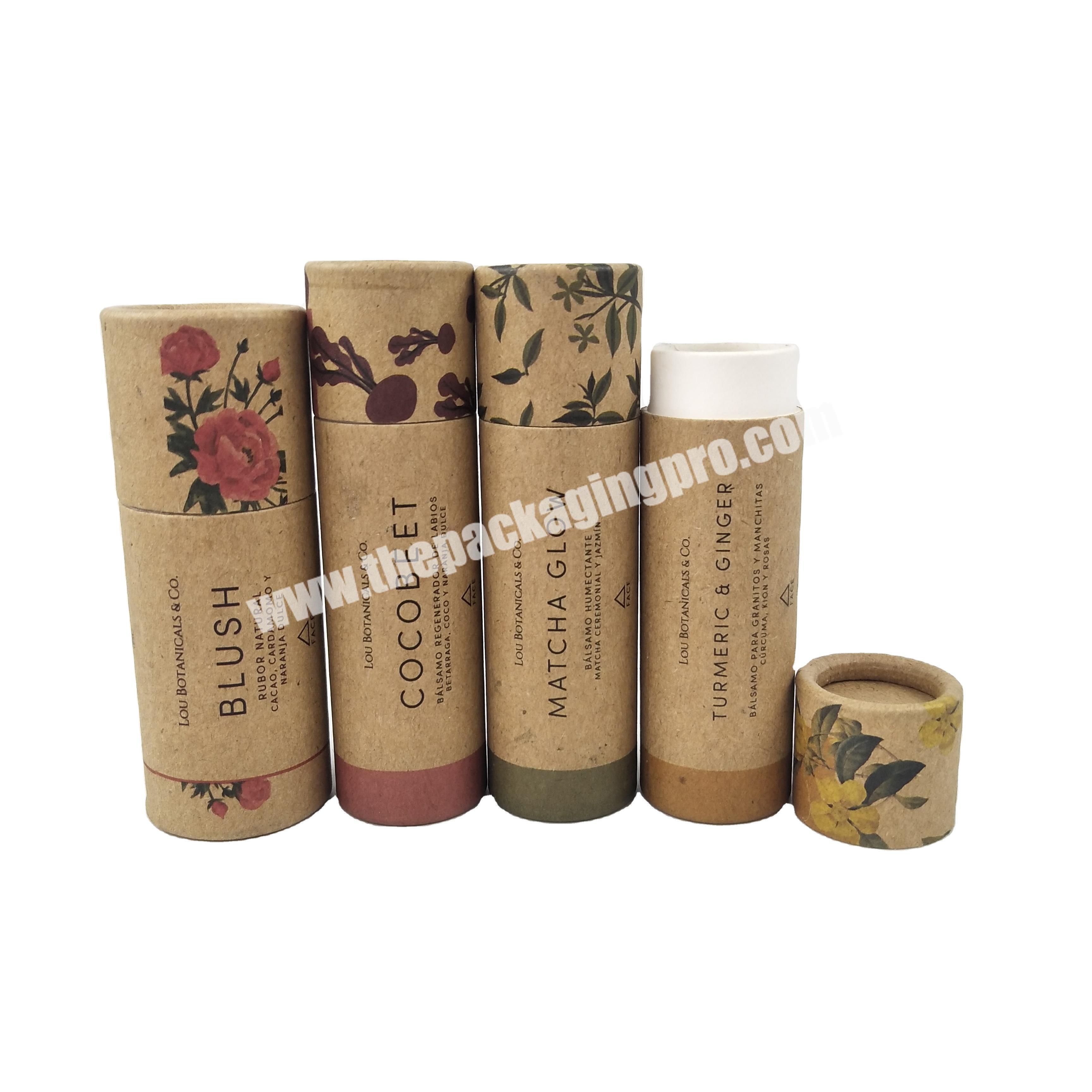 Eco-friendly paper tube for lip balm packaging