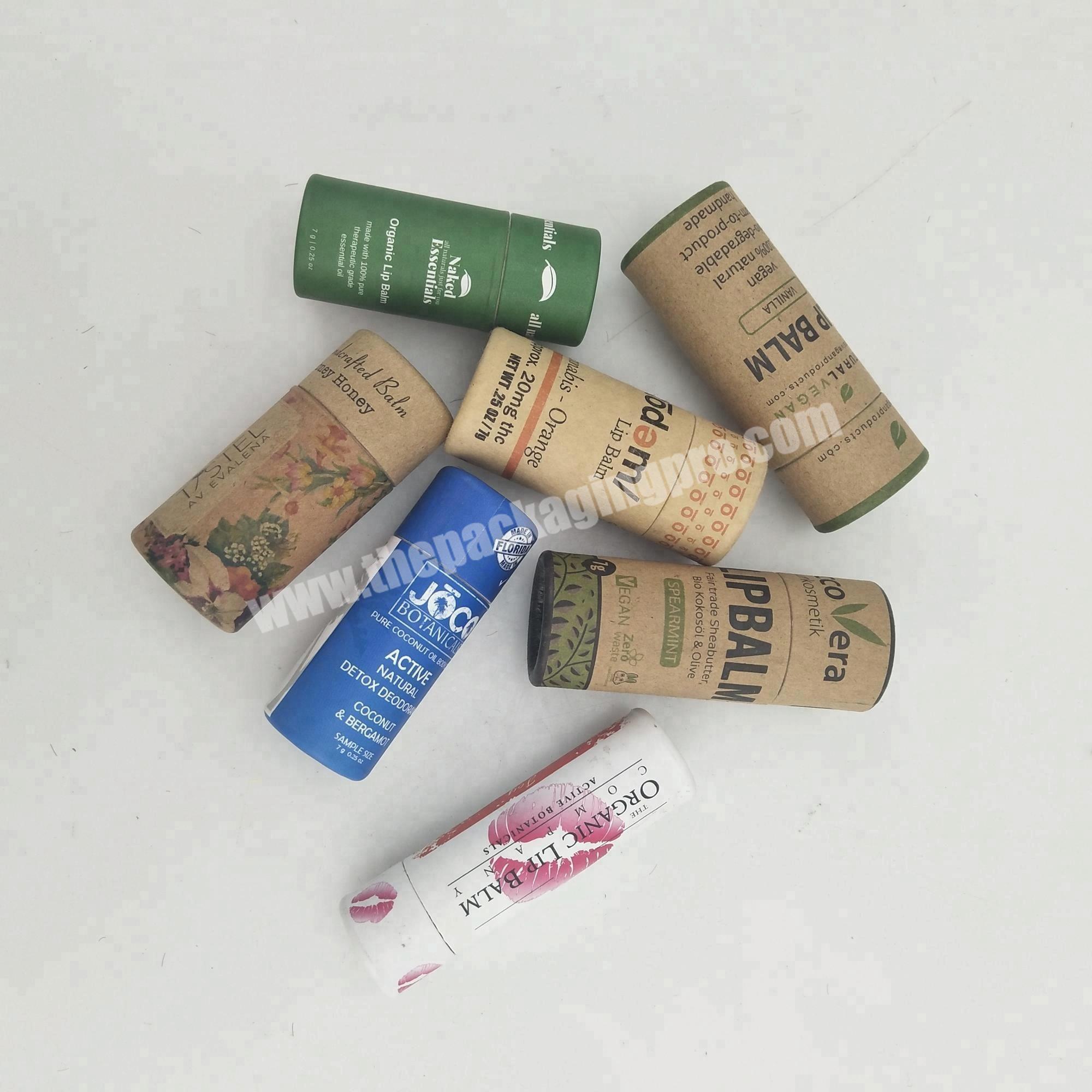 biodegradable packaging for lipstick tube push up lip balm tube