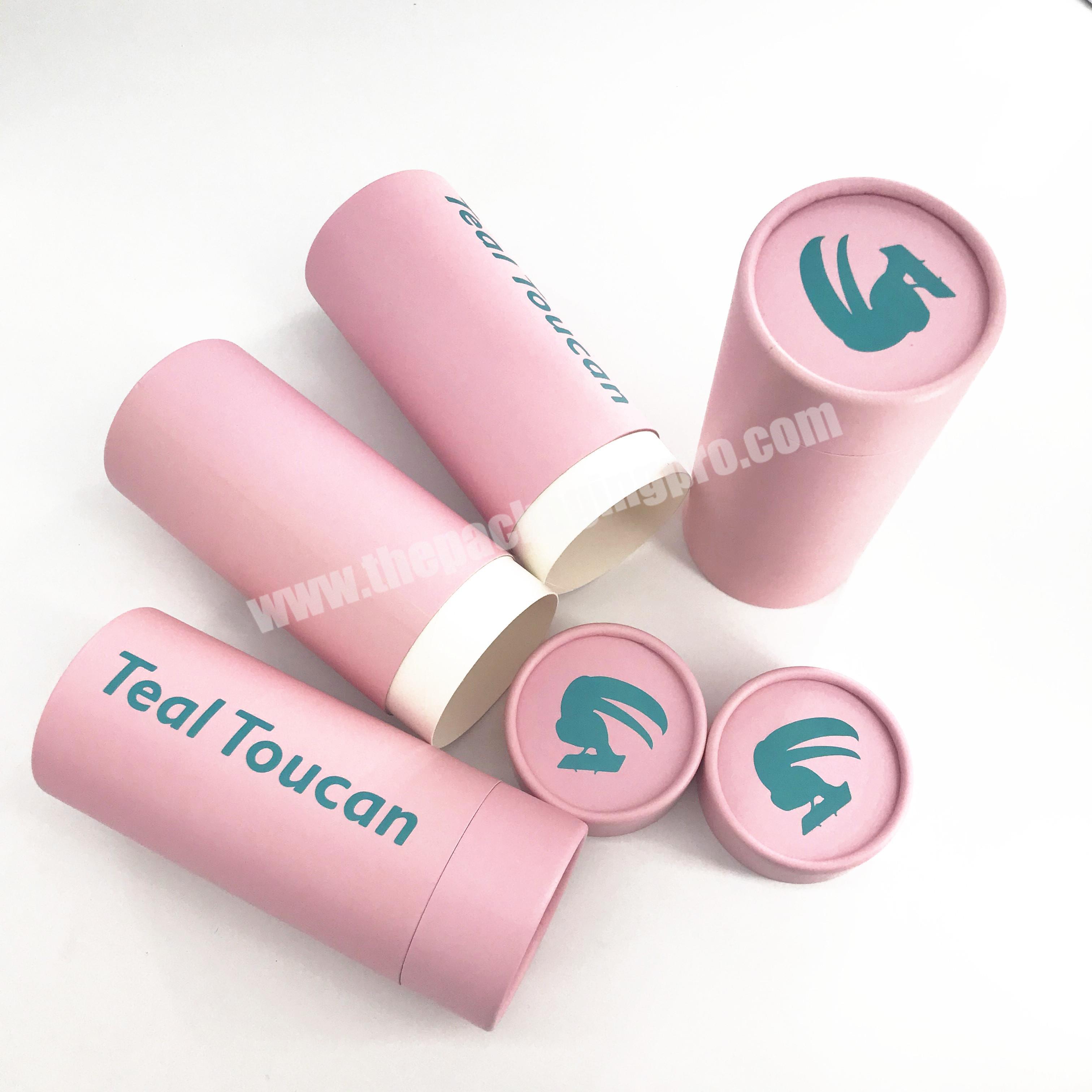 biodegradable pink paper tube cardboard paper tube t shirt packaging