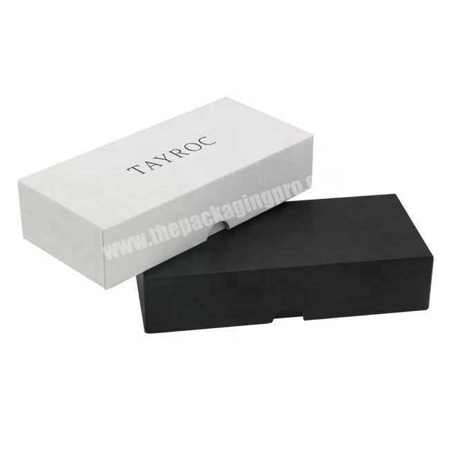black cardboard packaging luxury watch box custom logo