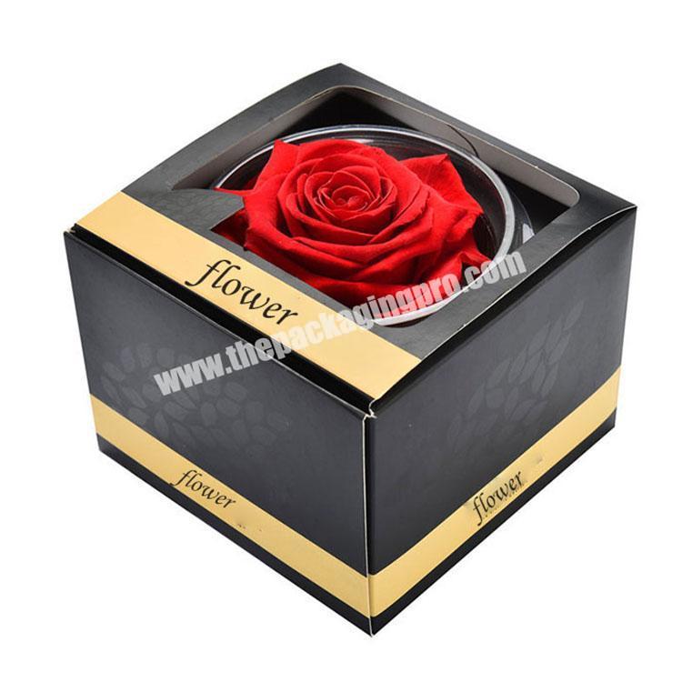 black folding packing box flower paper box flower packaging box