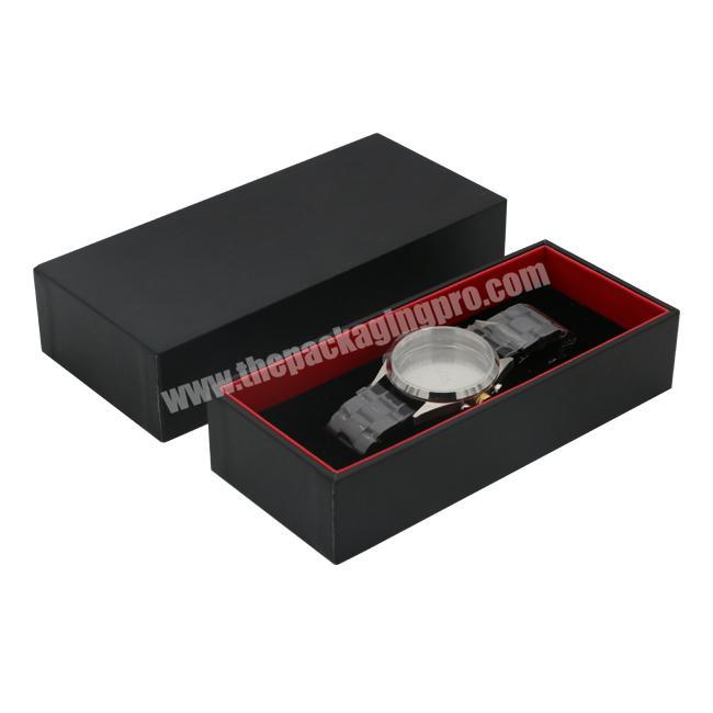 black gift paper cardboard custom luxury watch box packaging