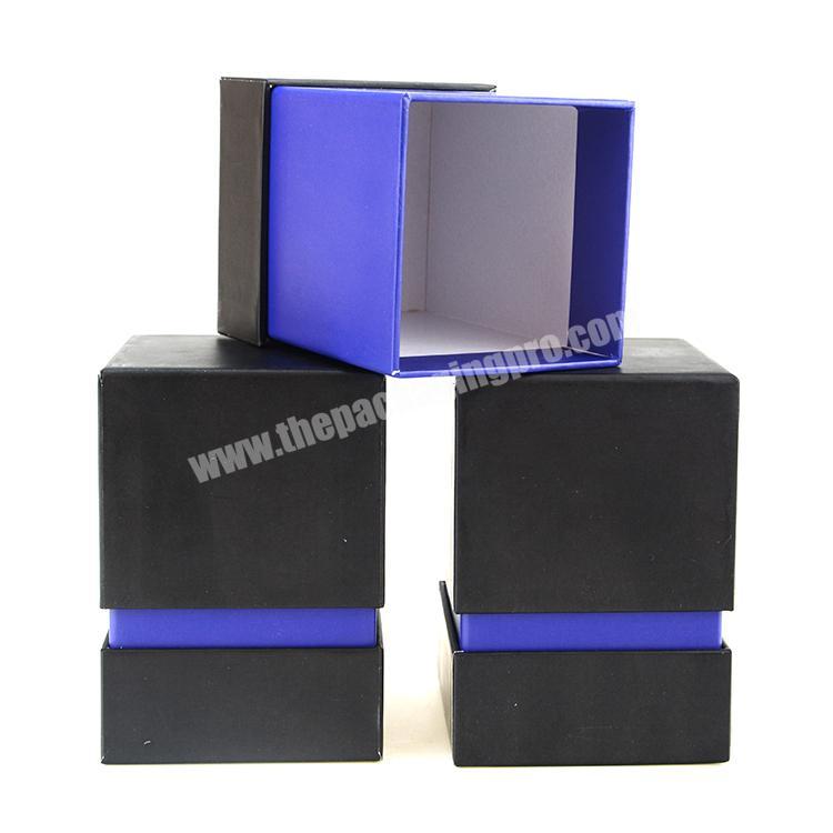 black hard cardboard box packing matte black gift box face cream packaging box