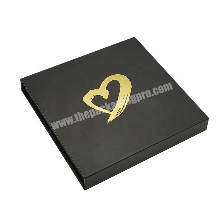 black luxury hot stamping perfume bottle paper gift packaging cardboard box custom with magnet